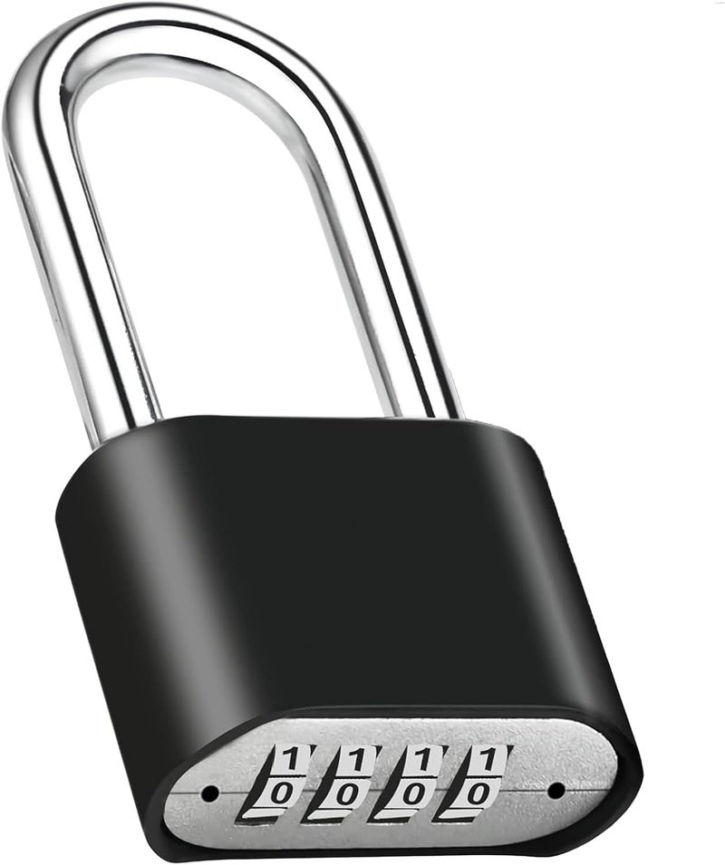 Faburo 1pcs Combination Lock, 4-Digit Heavy Duty Combo Lock, Combination Padlock Outdoor Waterproof Gate Locks for Outdoor Fence, Locker, Sheds, Gym, Gate Hasps (1pcs, Long Shackle) - Image 1